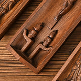 Beech Wood Holy Family Altar Decor - Handcrafted Christian Prayer Desktop Gift - BGCOPPER