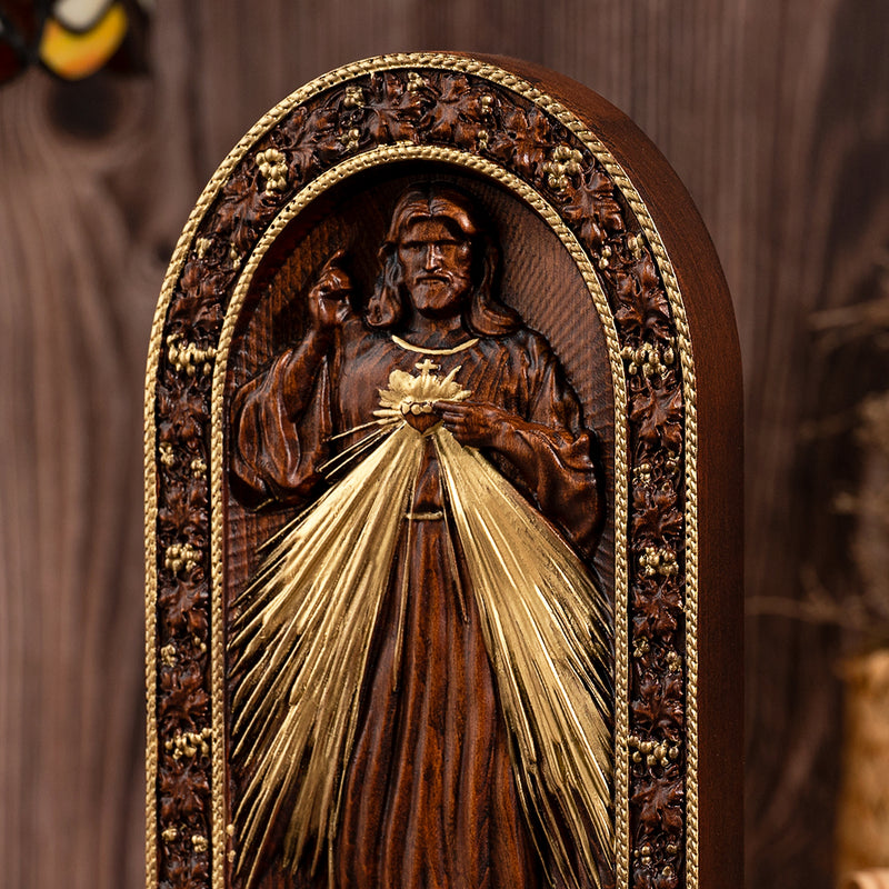 Sacred Heart of Jesus and Our Lady of Mercy Tabletop Decorative Artwork