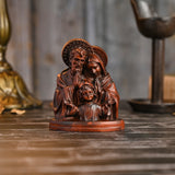 Holy Family Round Wooden Tabletop Ornament