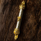 Blessed religious scriptures lintel with engraved doorpost scrolls Acrylic crown door edge scrolls