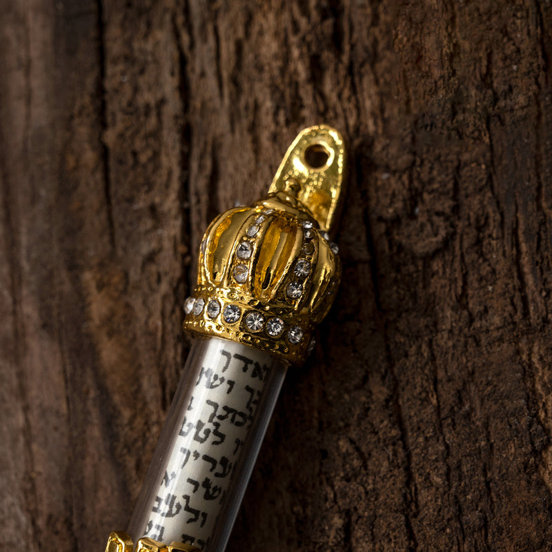 Blessed religious scriptures lintel with engraved doorpost scrolls Acrylic crown door edge scrolls