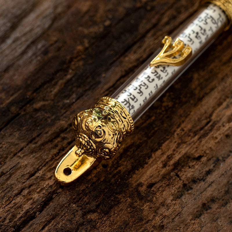 Blessed religious scriptures lintel with engraved doorpost scrolls Acrylic crown door edge scrolls