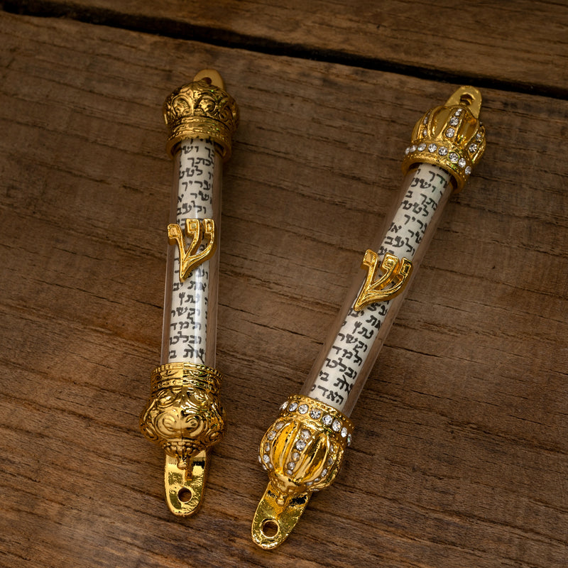 Blessed religious scriptures lintel with engraved doorpost scrolls Acrylic crown door edge scrolls