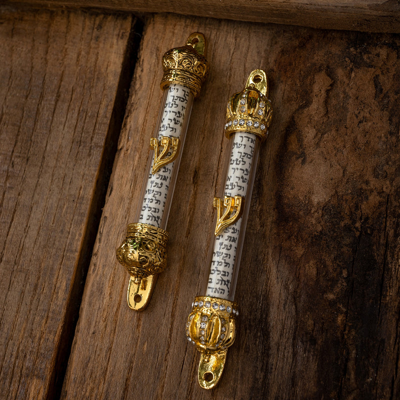 Blessed religious scriptures lintel with engraved doorpost scrolls Acrylic crown door edge scrolls