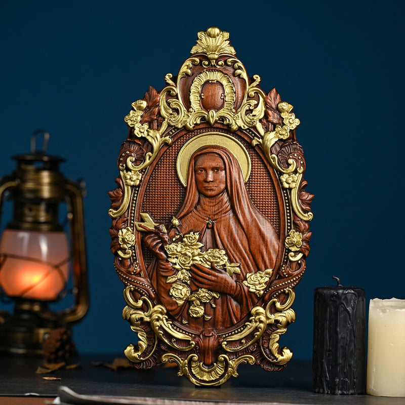 Santa Teresa Wall Decoration Woodcarving