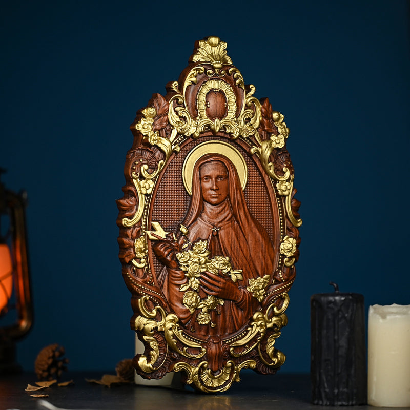 Santa Teresa Wall Decoration Woodcarving