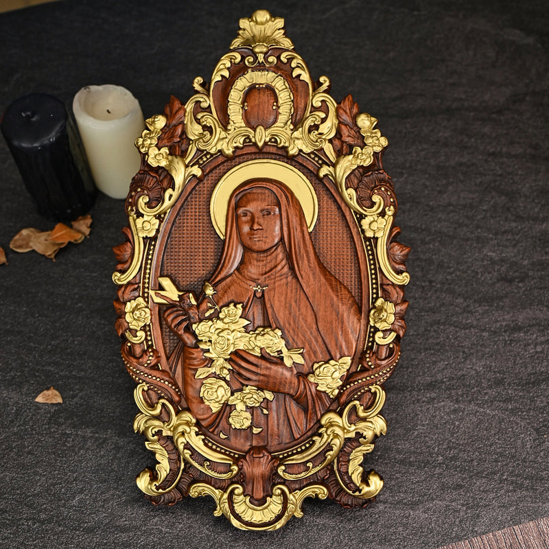 Santa Teresa Wall Decoration Woodcarving