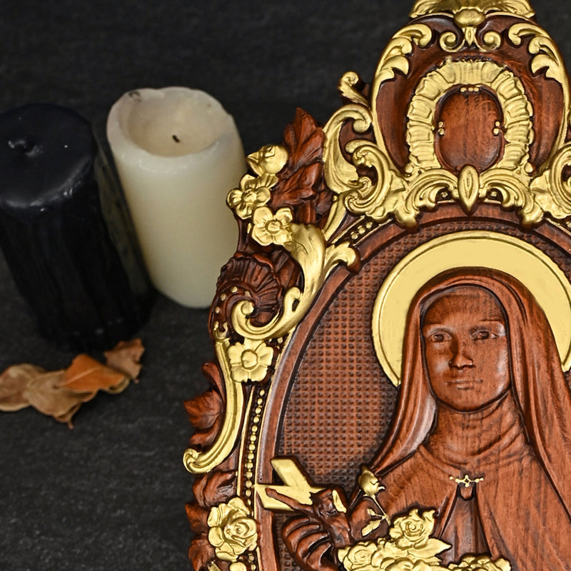 Santa Teresa Wall Decoration Woodcarving