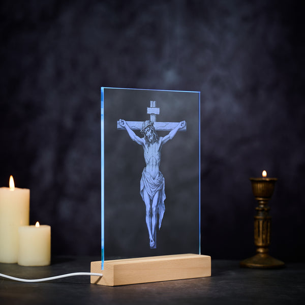 Jesus Crucifixion Glass Lamp: Turning Faith into a Tangible Daily Sacred Object
