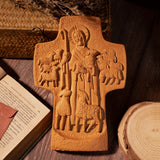 Good Shepherd Crucifix Wood Carving Religious Gift - Endless Care and Guidance