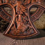 Orthodox Archangel Michael Wooden Sculpture - Gives Us Strength and Courage to Move Forward