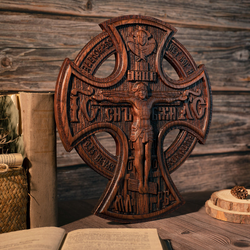 Orthodox Crucifixion Wood Sculpture - Remembering the Significance of Jesus' Crucifixion