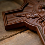 Ascension of Jesus wood carving cross