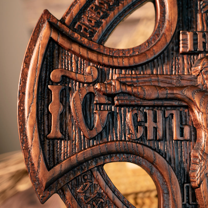 Orthodox Crucifixion Wood Sculpture - Remembering the Significance of Jesus' Crucifixion