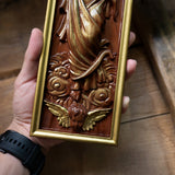 Ascension of Jesus wood carving cross