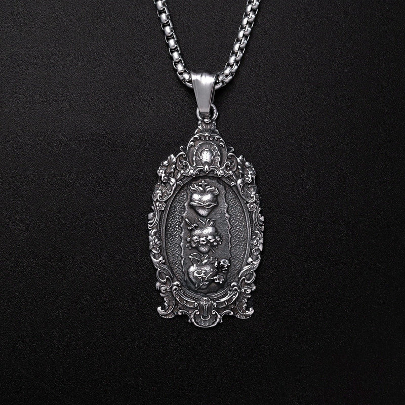 Holy Family Three Sacred Hearts Necklace only available at