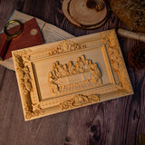 Hand-Carved Boxwood Last Supper Wall Art – Jesus & 12 Apostles Christian Relief Sculpture