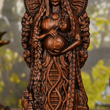 Greek Gaia Earth Goddess Wooden Tabletop Ornament
