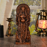 Greek Gaia Earth Goddess Wooden Tabletop Ornament