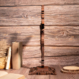 Wood carving of the Cross of the Order of Saint Benedict - with base