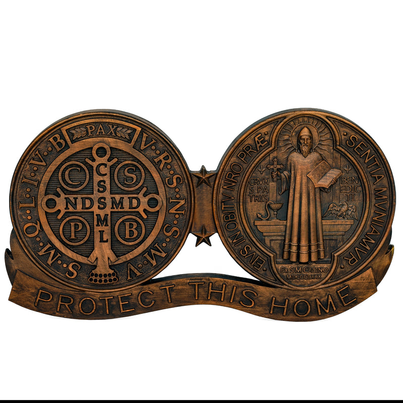 St. Benedict's Exorcism Medal Christian Wall Plaque - Best Christmas Gift