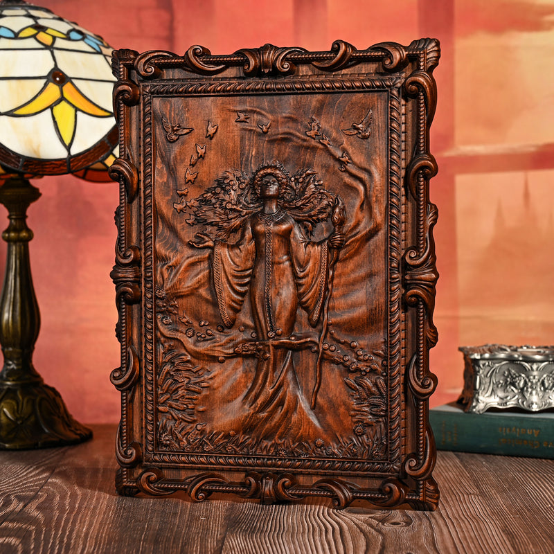 Slavic Goddess Wooden Wall Hanging Wall Decor
