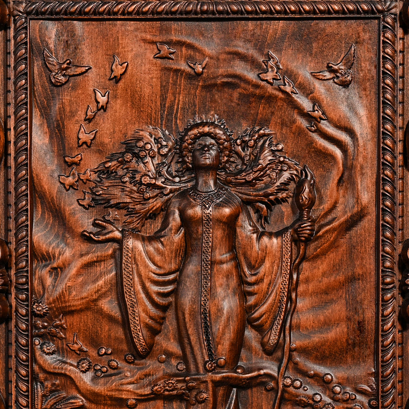 Slavic Goddess Wooden Wall Hanging Wall Decor