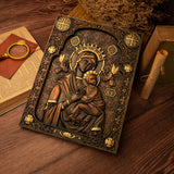 Our Lady of Perpetual Help Wood Carving Wall Decor Gift