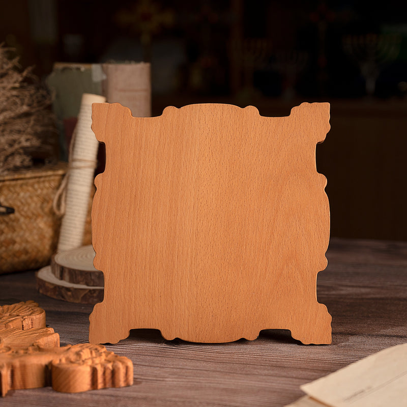 Wood carving of the Cross of the Order of Saint Benedict - with base