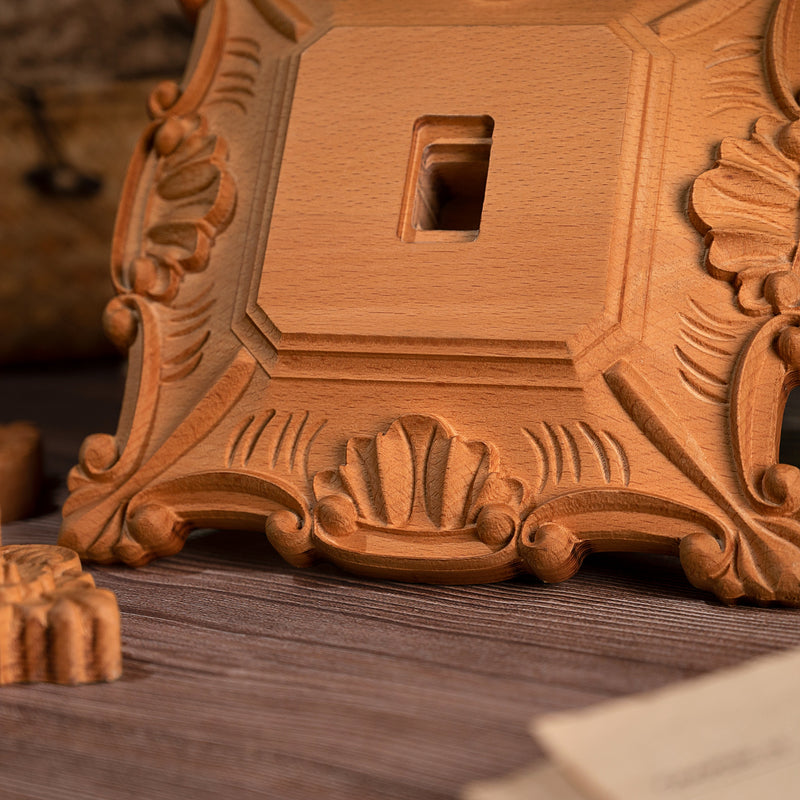 Wood carving of the Cross of the Order of Saint Benedict - with base