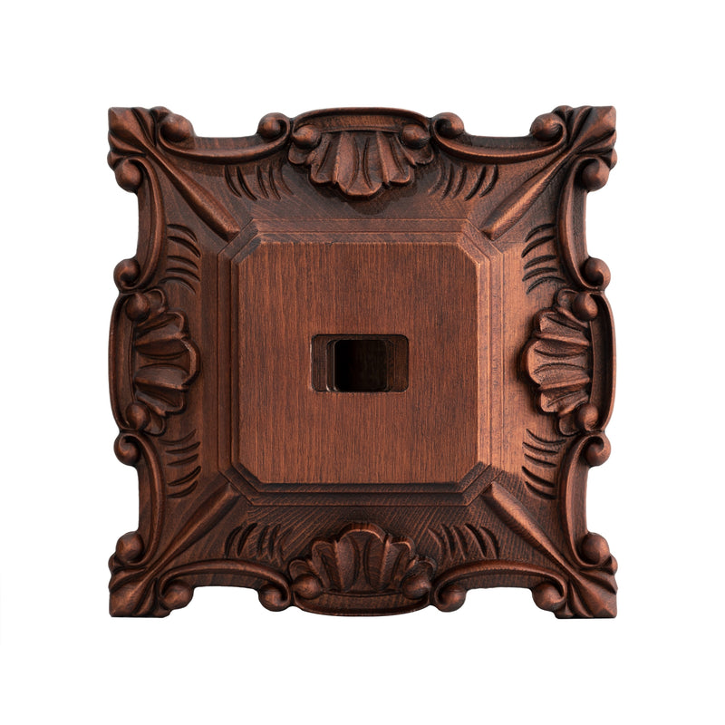 Wood carving of the Cross of the Order of Saint Benedict - with base