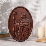 Jesus the Shepherd Wood Carving Wall Decor - Endless Care and Guidance