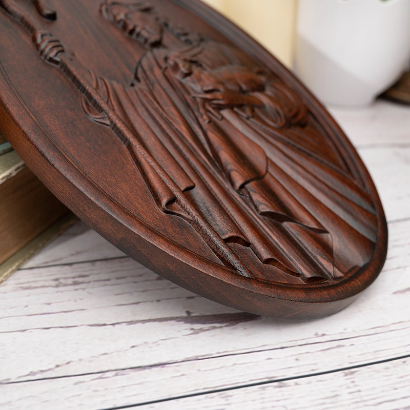 Jesus the Shepherd Wood Carving Wall Decor - Endless Care and Guidance