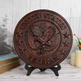 "I'm a Veteran" Roundel Woodcarving - A Tribute to All Veterans