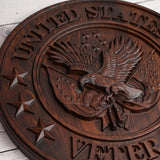 "I'm a Veteran" Roundel Woodcarving - A Tribute to All Veterans