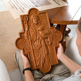 God's Shepherd religious gift Wooden carved chrirstian wall art