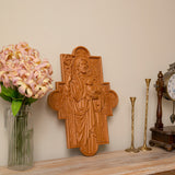 God's Shepherd religious gift Wooden carved chrirstian wall art