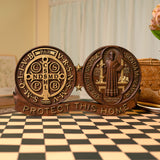 St. Benedict's Exorcism Medal Christian Wall Plaque - Best Christmas Gift