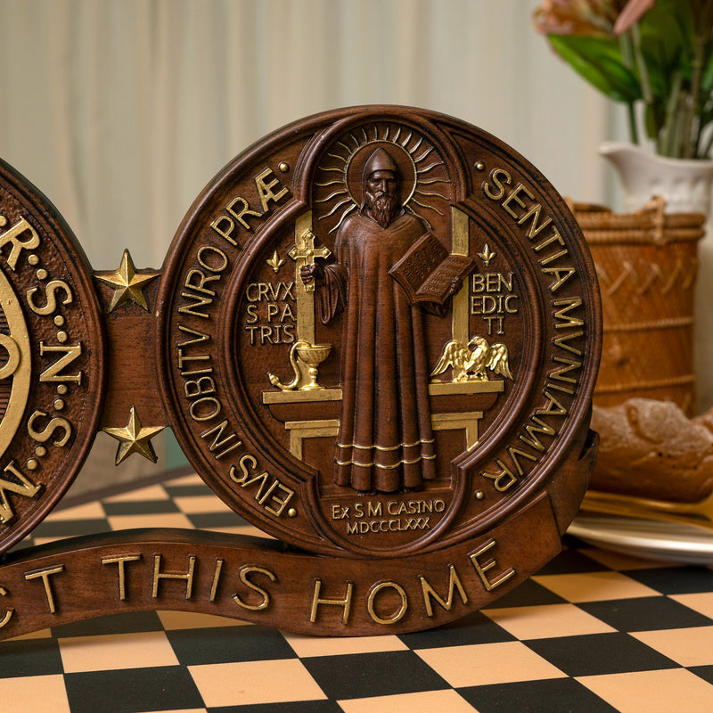 St. Benedict's Exorcism Medal Christian Wall Plaque - Best Christmas Gift