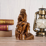Boxwood "Crown of Thorns" Jesus Meditation Sculpture - Hand-carved Spiritual Art | A Concrete Reminder of His Divine Burden