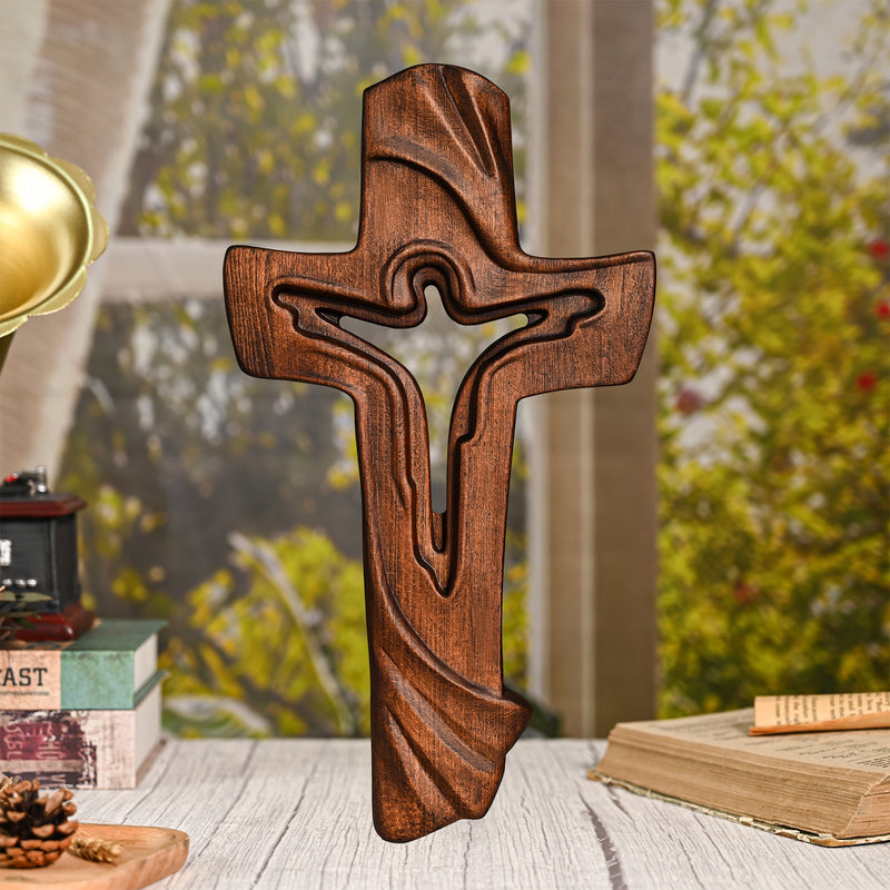 Simple Ascension Wooden Cross - Perfect Easter Gift!