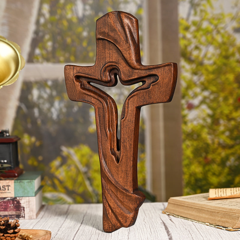 Simple Ascension Wooden Cross - Perfect Easter Gift!