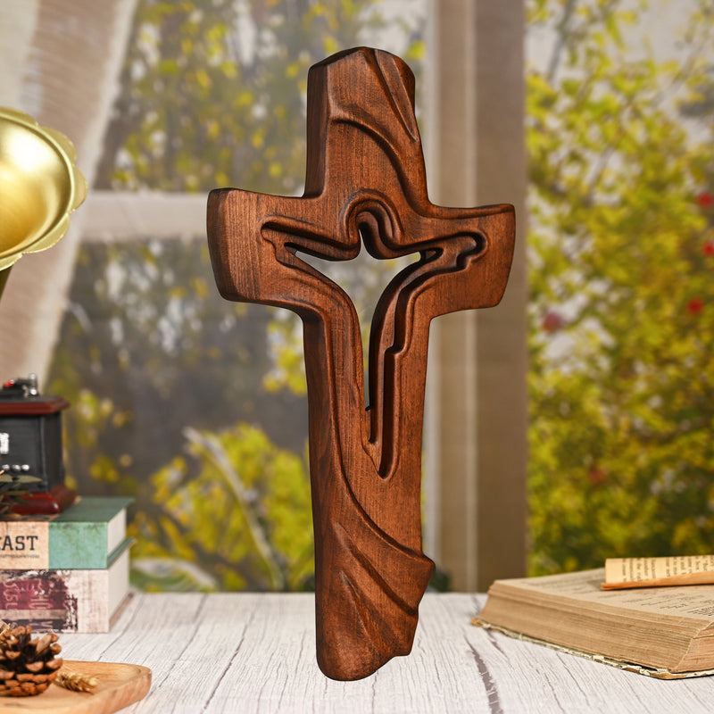 Simple Ascension Wooden Cross - Perfect Easter Gift!