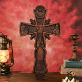Orthodox Cross Wooden Carving Wall Wall Decoration