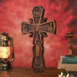 Orthodox Cross Wooden Carving Wall Wall Decoration