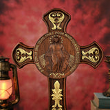 Miracle Medal Wooden Double Sided Wood Carving