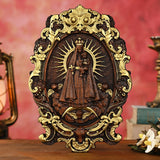 Madonna and Child Wooden Carving -- Gilt Carving Craftsmanship, Carrying the Light of Faith