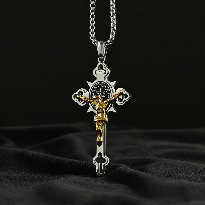 Saint Benedict Crucifix Necklace craftsmanship and size