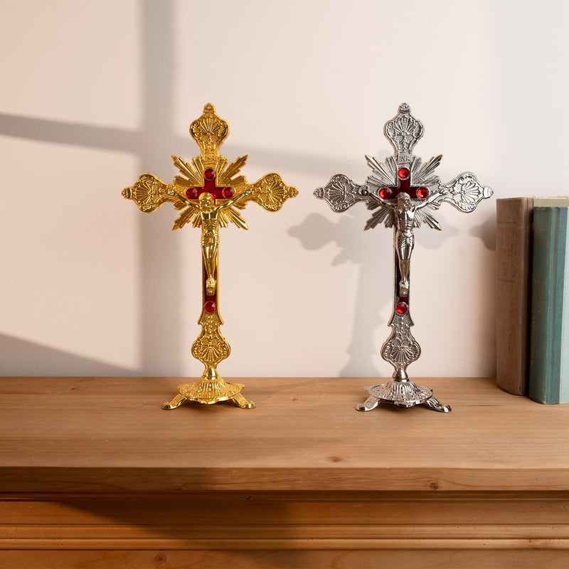 Vintage Cross Tabletop Ornament Decorative Art