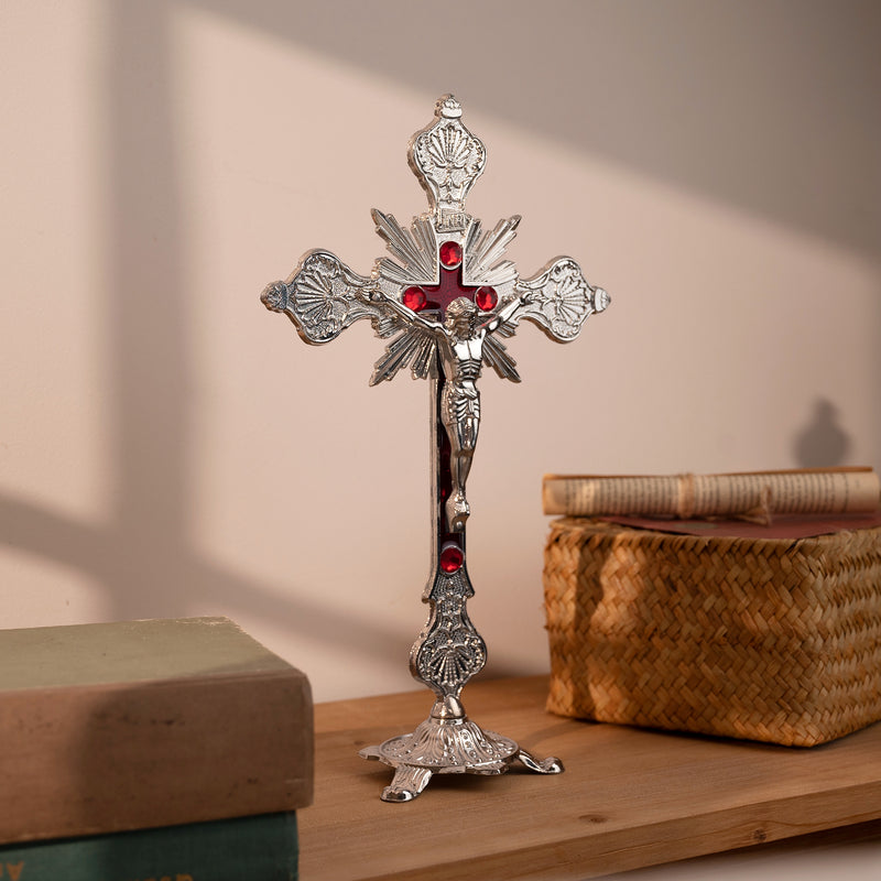 Vintage Cross Tabletop Ornament Decorative Art
